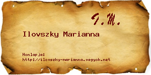 Ilovszky Marianna névjegykártya